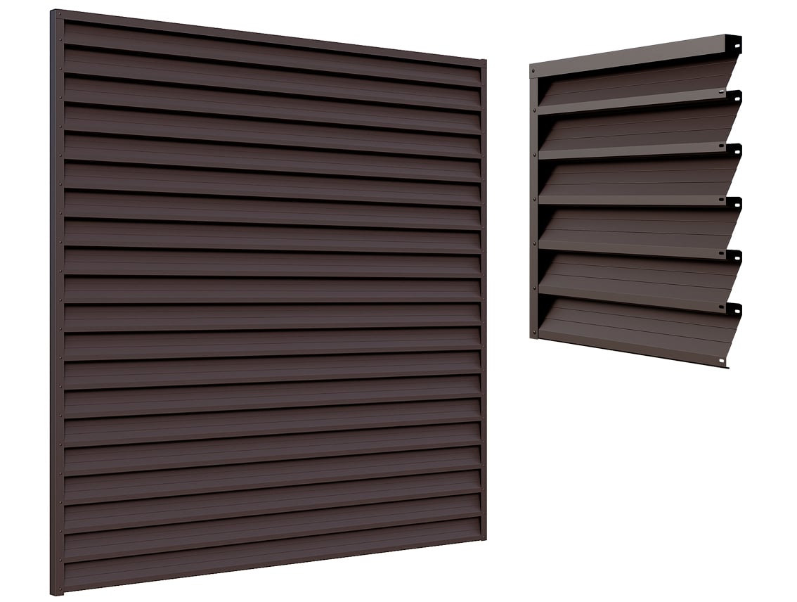Louvered Fence Chocolate Brown (6'x6') - 1814x1830 mm (6'x6')