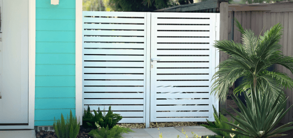 Pedestrian gates in H frame