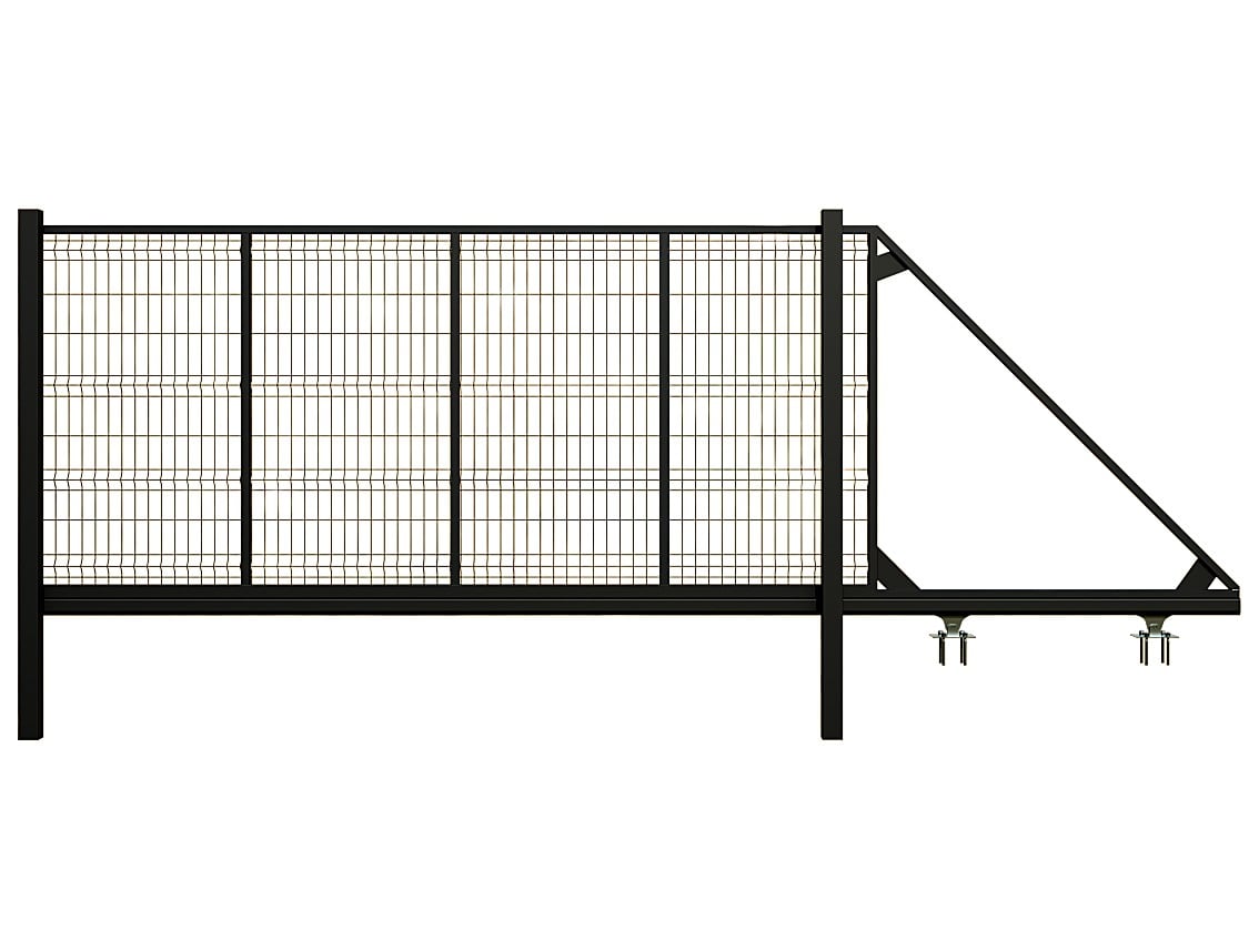 Welded Wire Cantilever Gates - Custom Welded Wire Cantilever Gate