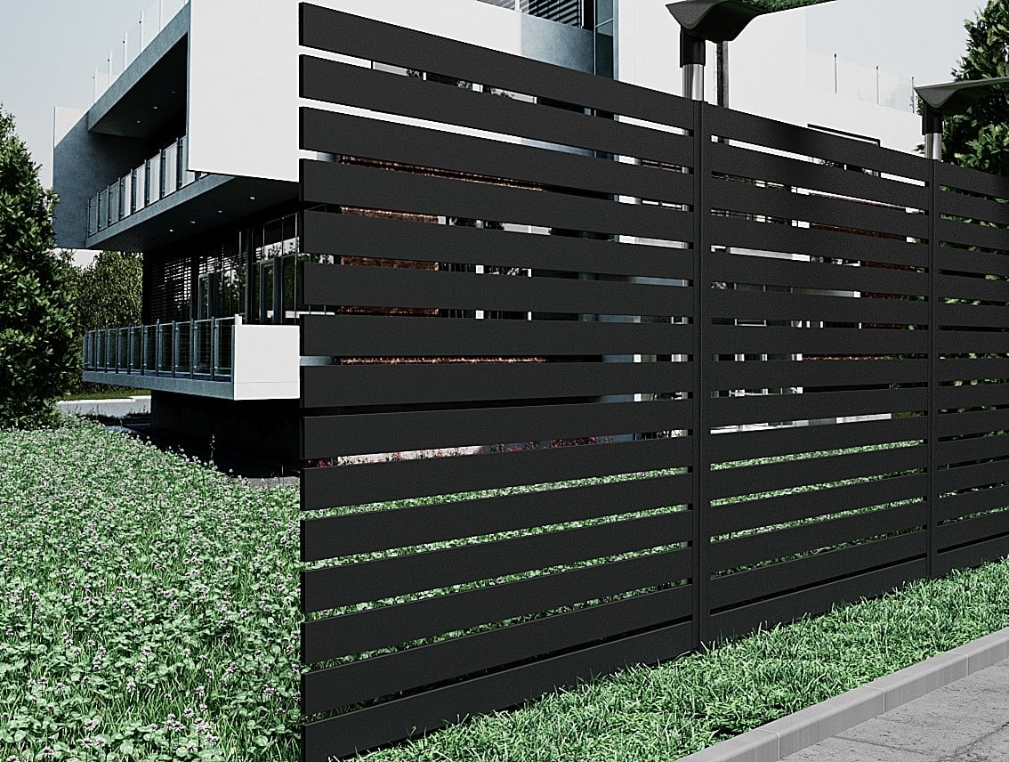 Aluminum Horizontal Slat 100 mm Fence