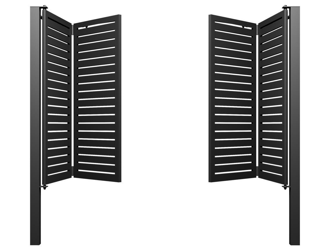 Custom Horizontal Slat Bi-Folding Gates