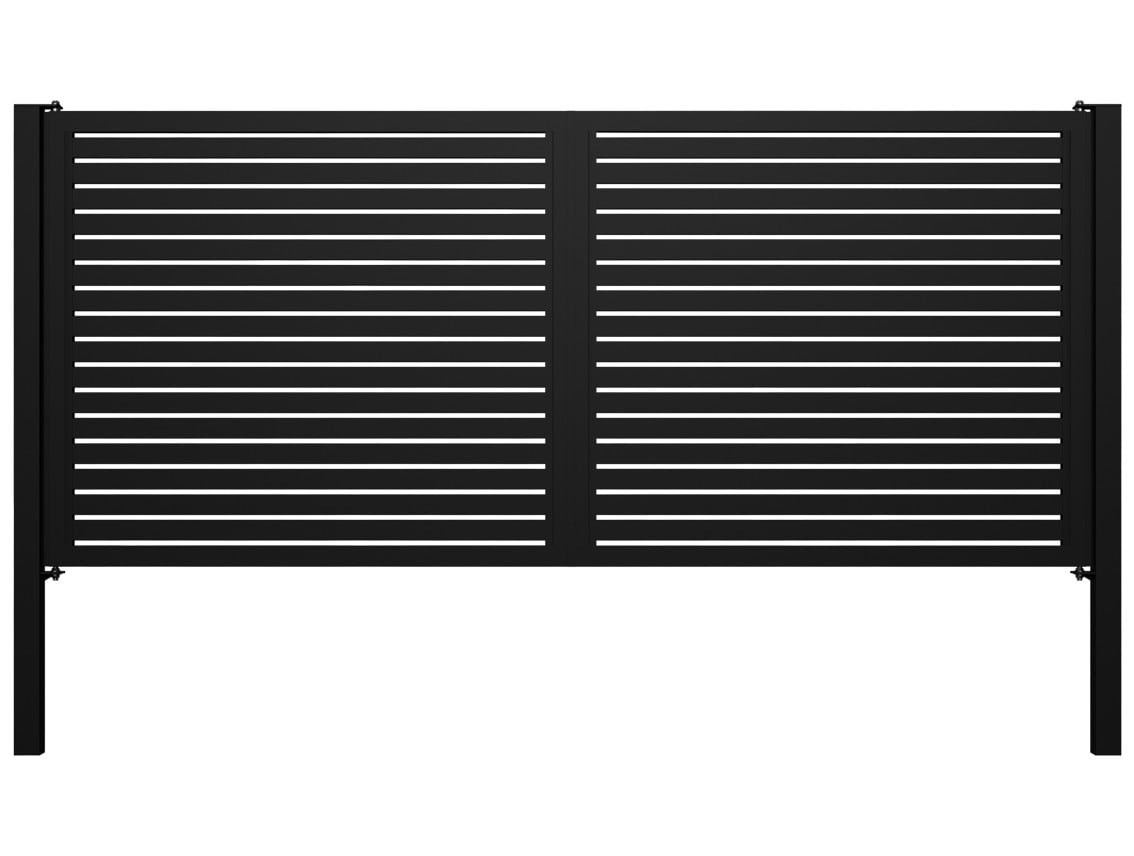 Horizontal Slat Swing Gates with Posts