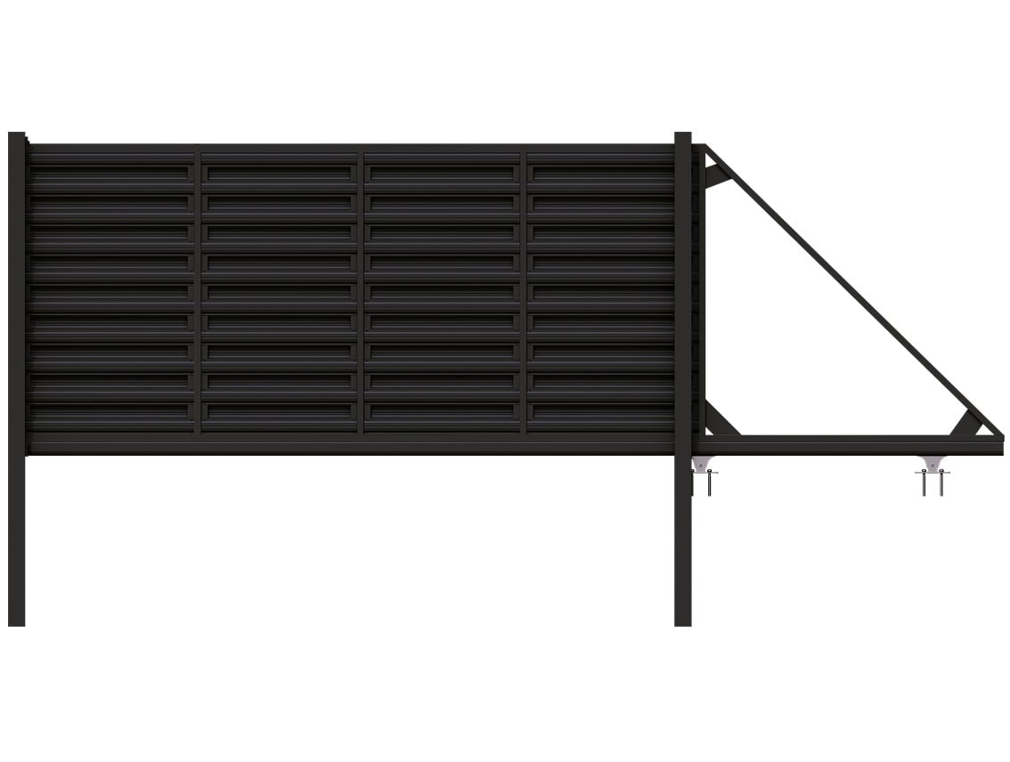 Horizontal Picket Cantilever Gates - Horizontal Picket Cantilever Gates