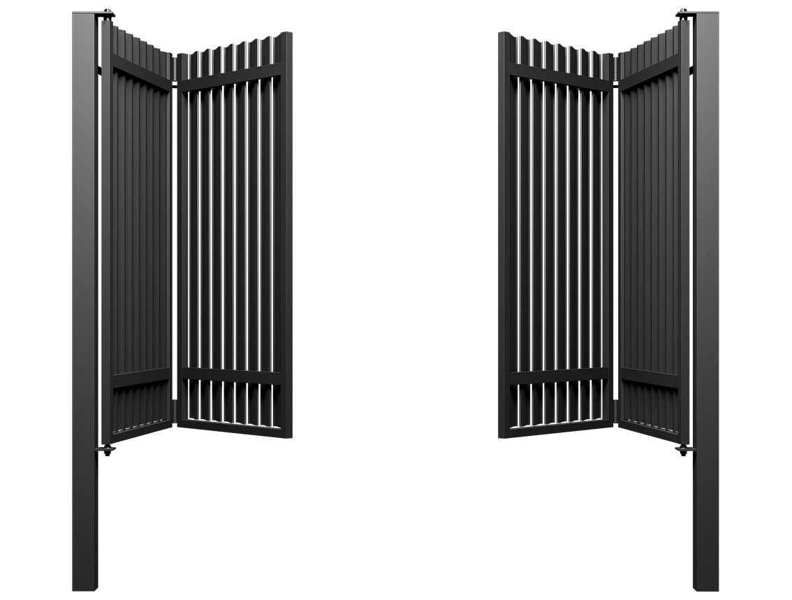 Custom Vertical Louvered Bi-Folding Gates