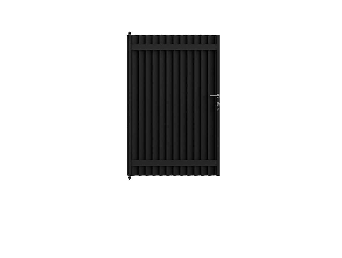 Vertical Louvered Pedestrian Gates - Vertical Louvered Pedestrian Gates without Posts