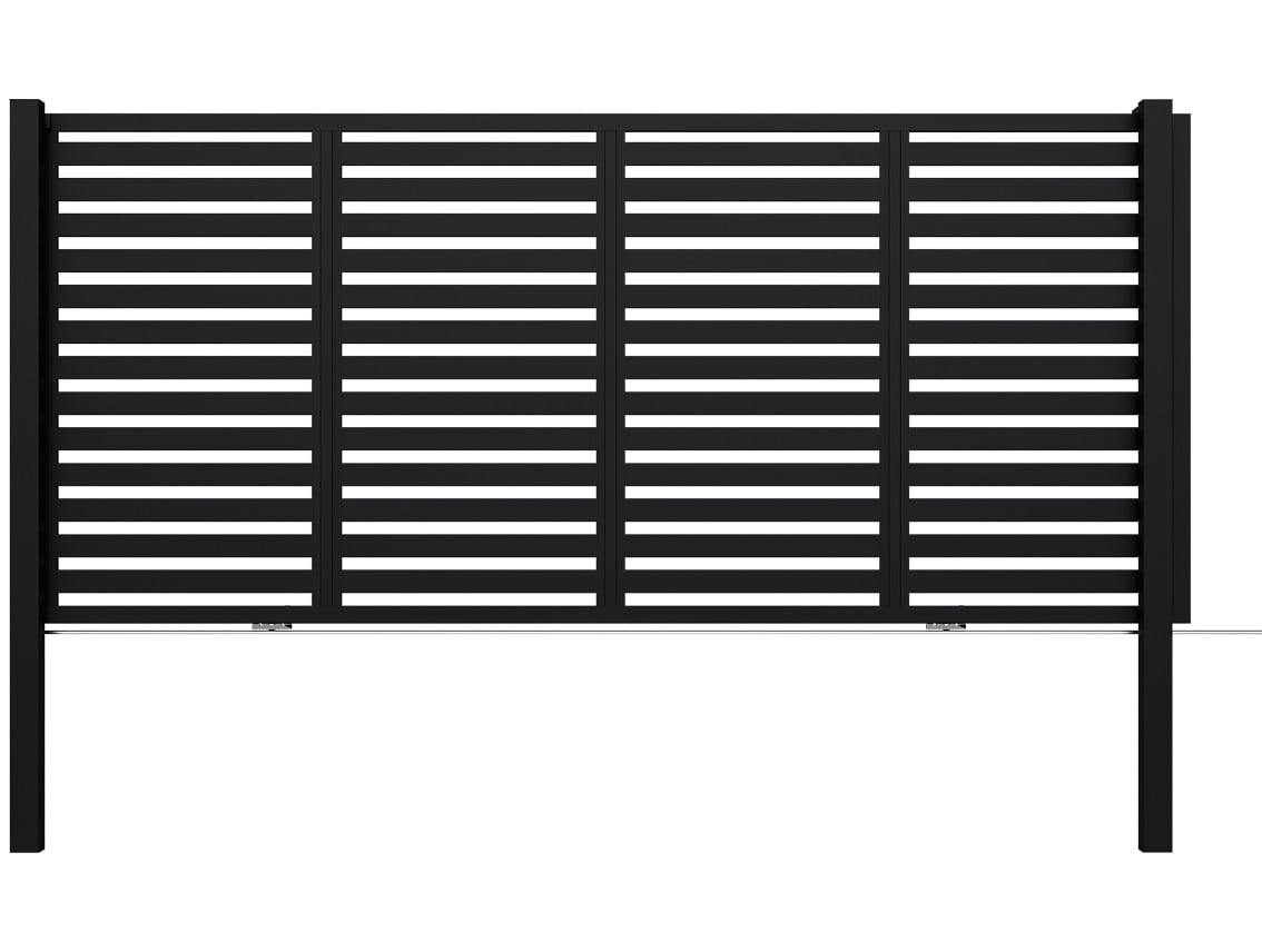 Custom Horizontal Slat Sliding Gates