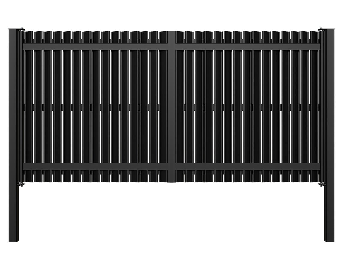 Custom Vertical Louvered Swing Gates