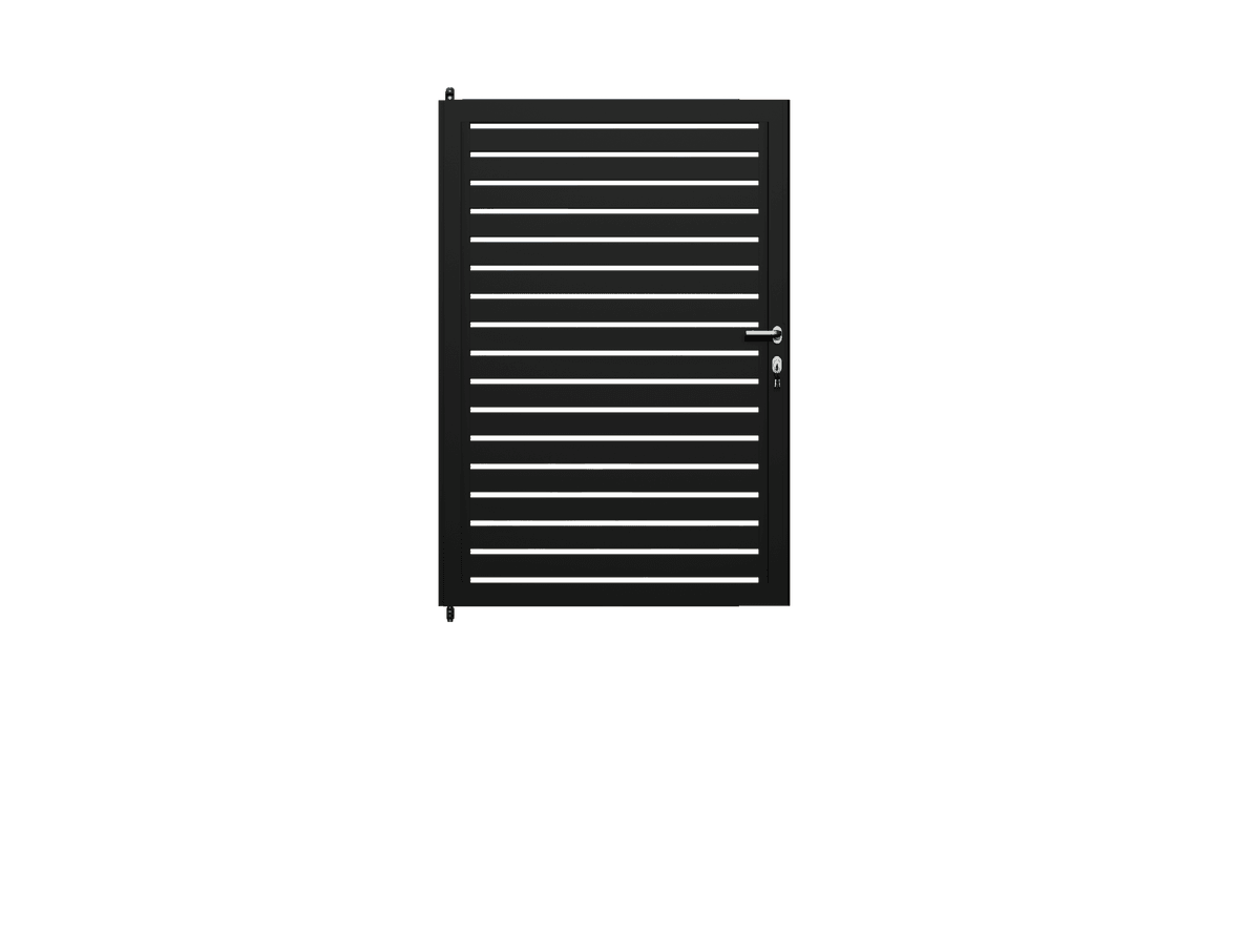 Horizontal Slat Pedestrian Gates without Posts