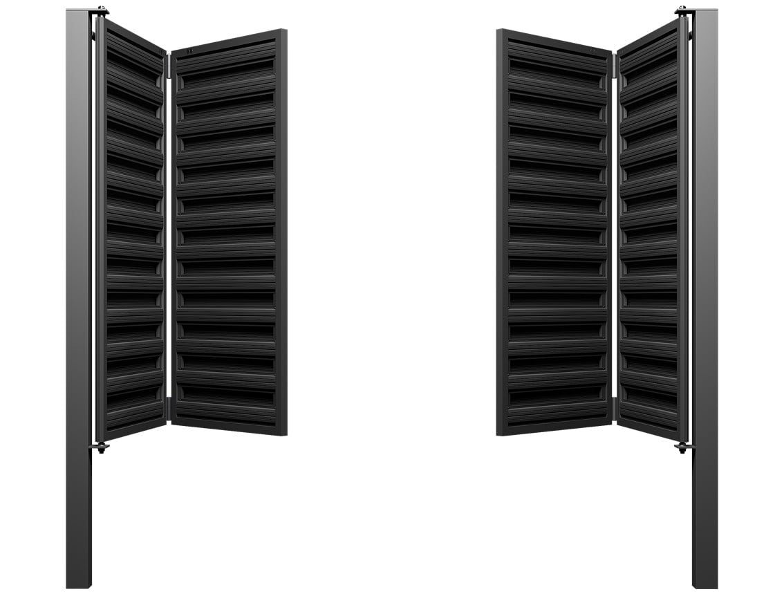 CUSTOM Horizontal Picket Bi-Folding Gates - Custom Horizontal Picket Bi-Folding Gate