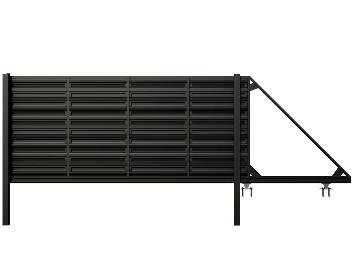 Horizontal Picket Cantilever Gates - Custom Horizontal Picket Cantilever Gate