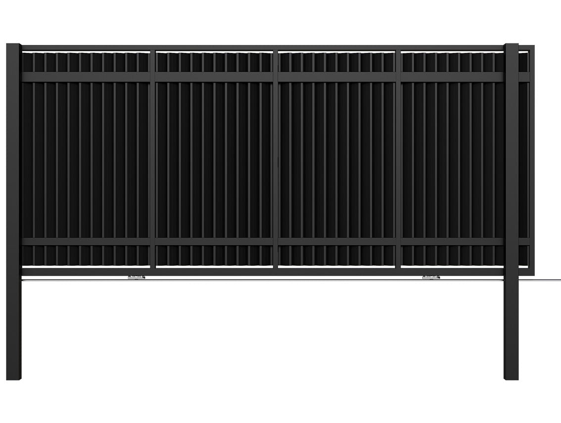 Vertical Louvered Sliding Gates - Custom Vertical Louvered Sliding Gates