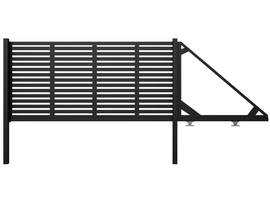 Custom Horizontal Slat Cantilever Gate