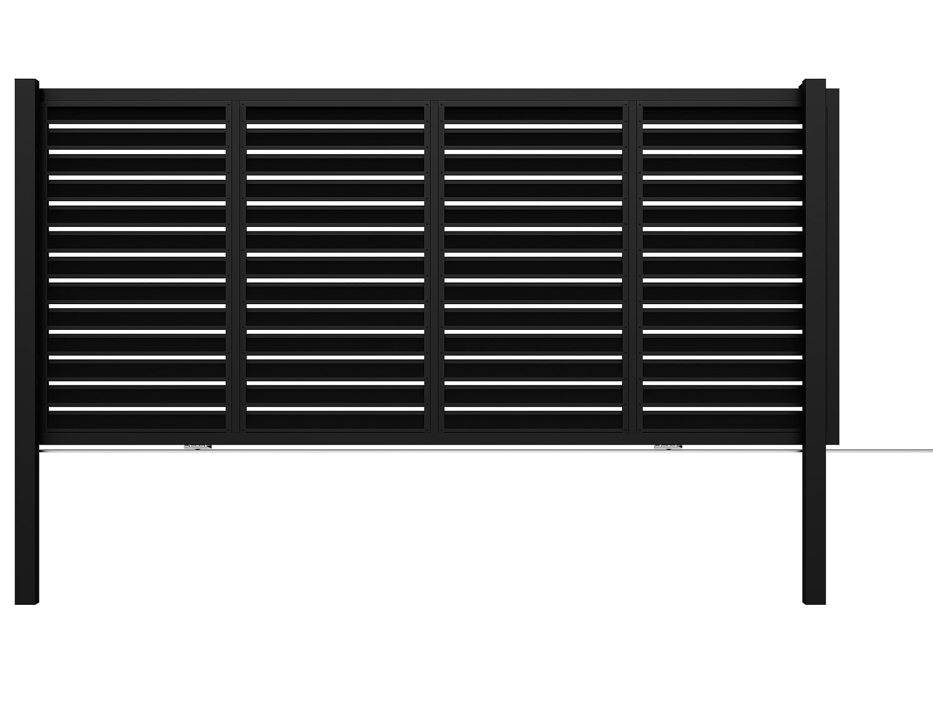 Louvered Sliding Gates - Custom Louvered Sliding Gates