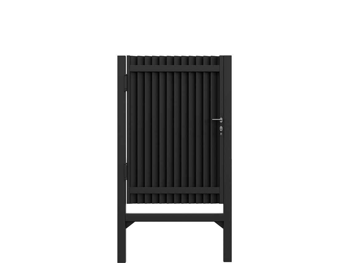 Vertical Louvered Pedestrian Gates in H frame