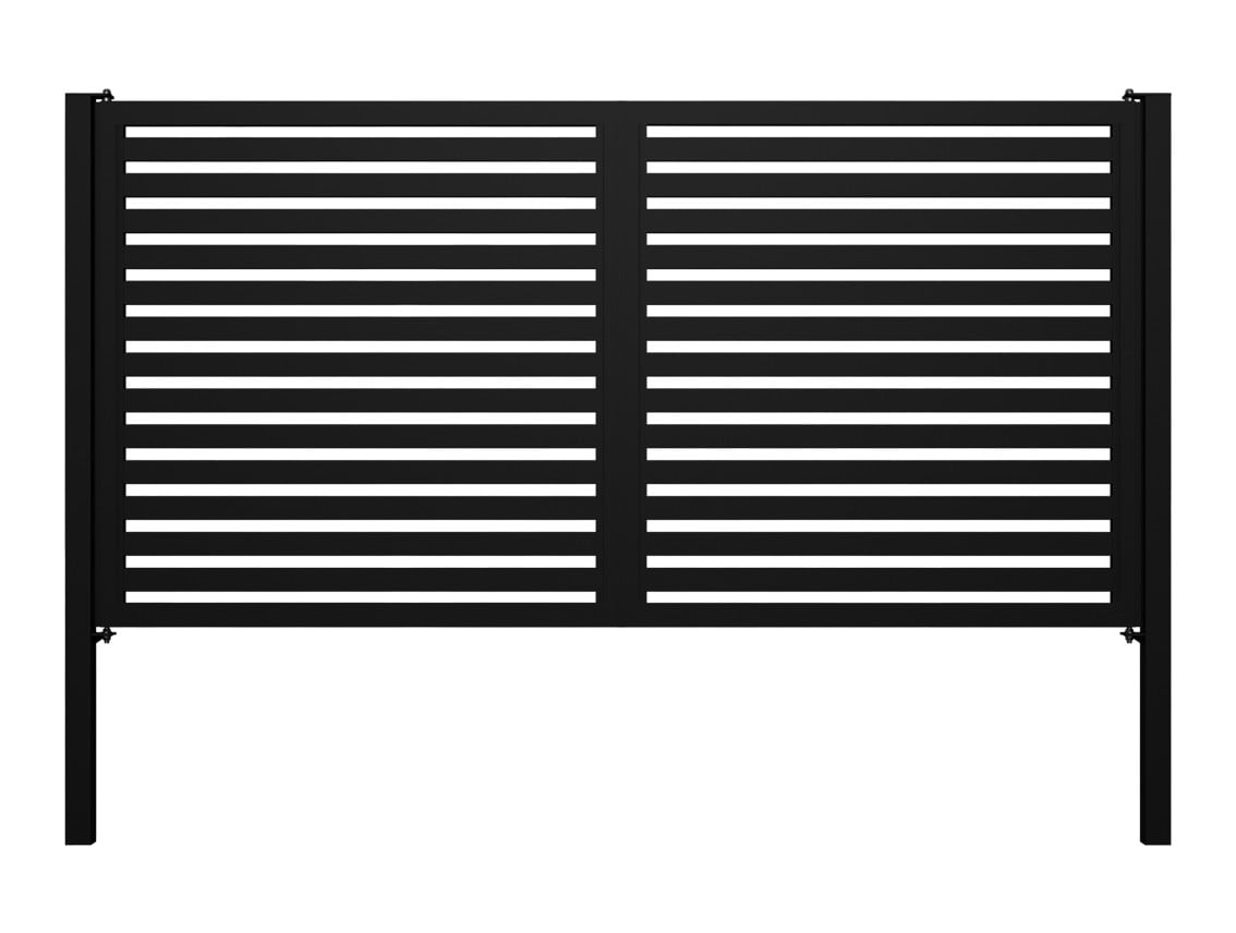 Horizontal Slat Swing Gates - Custom Horizontal Slat Swing Gates