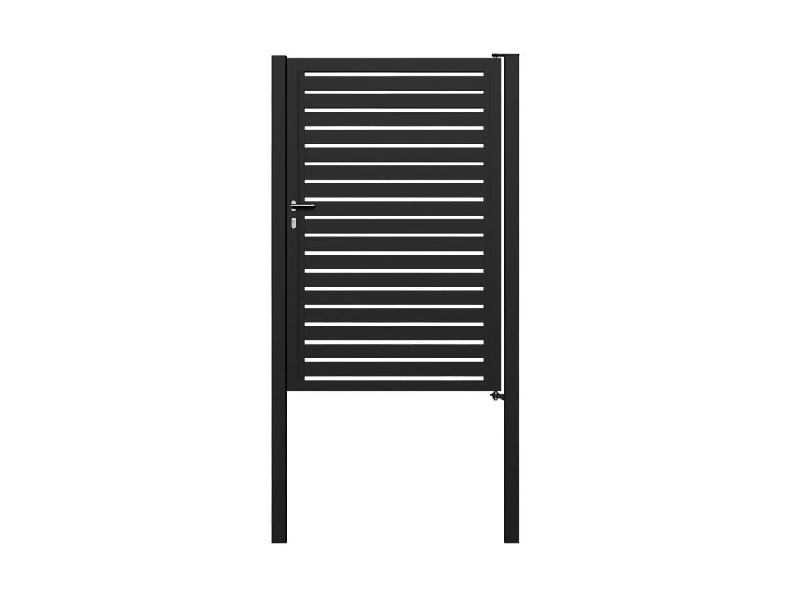 Horizontal Slat Pedestrian Gates - Horizontal Slat Pedestrian Gates with Posts