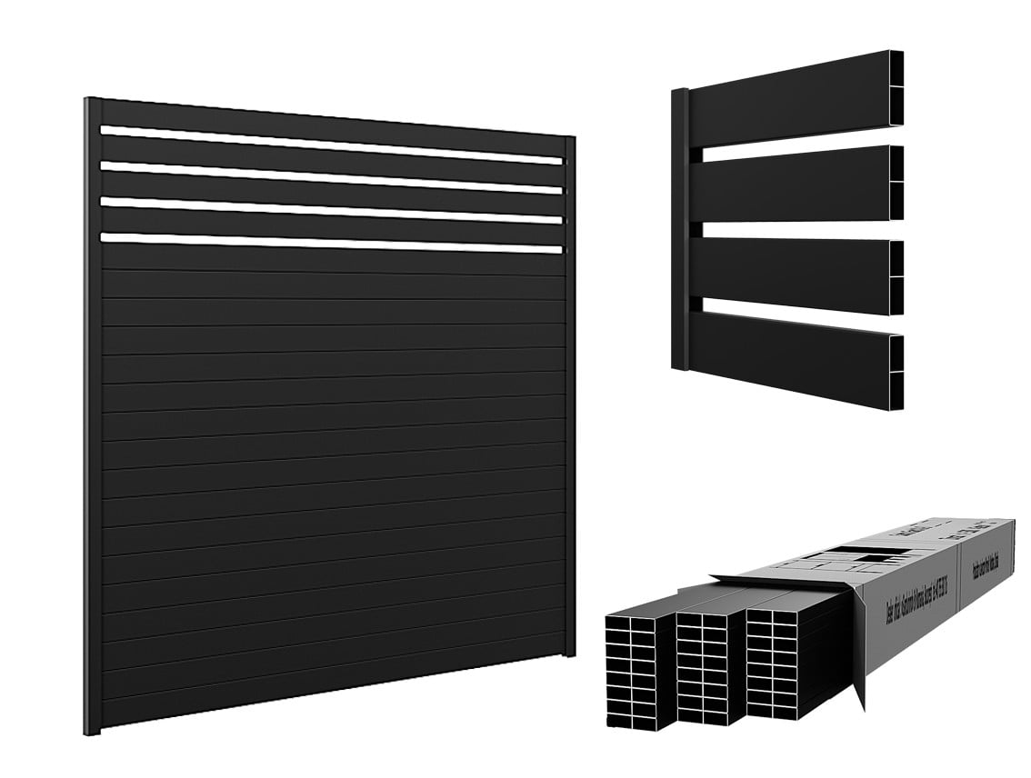 Aluminum Horizontal Slat 80 mm Fence - CUSTOM Fences