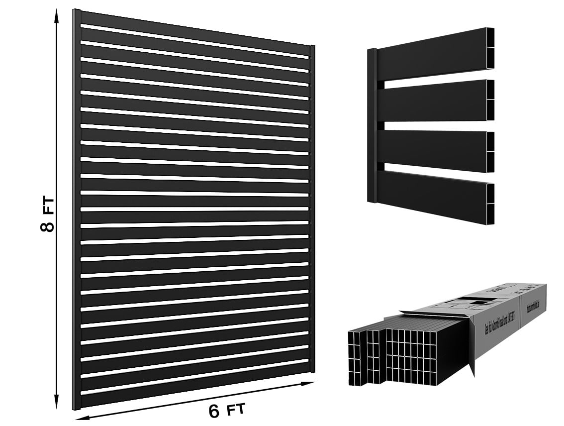 Horizontal Slat 80mm Fence