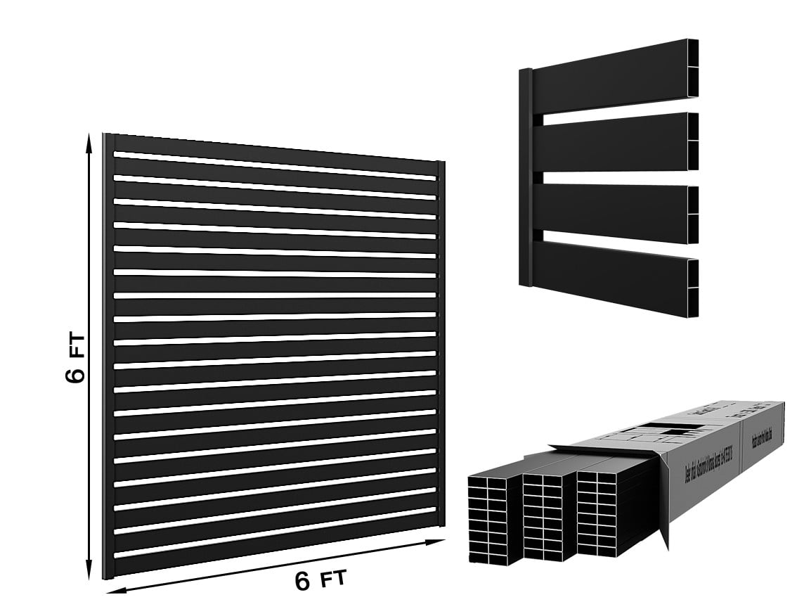 Horizontal Slat 80mm Fence