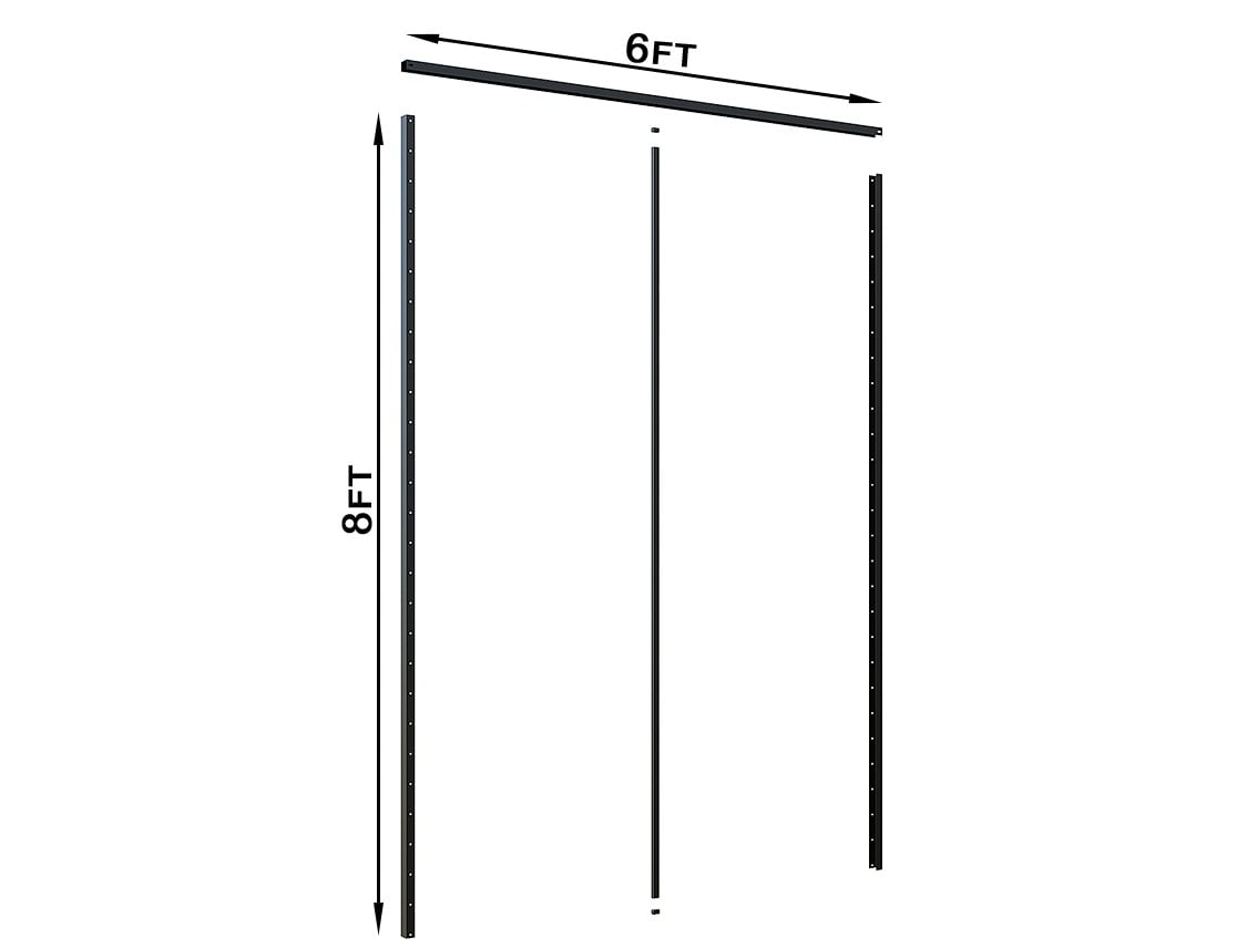 Louvered Fence Frames - Louvered Fence Frames Black