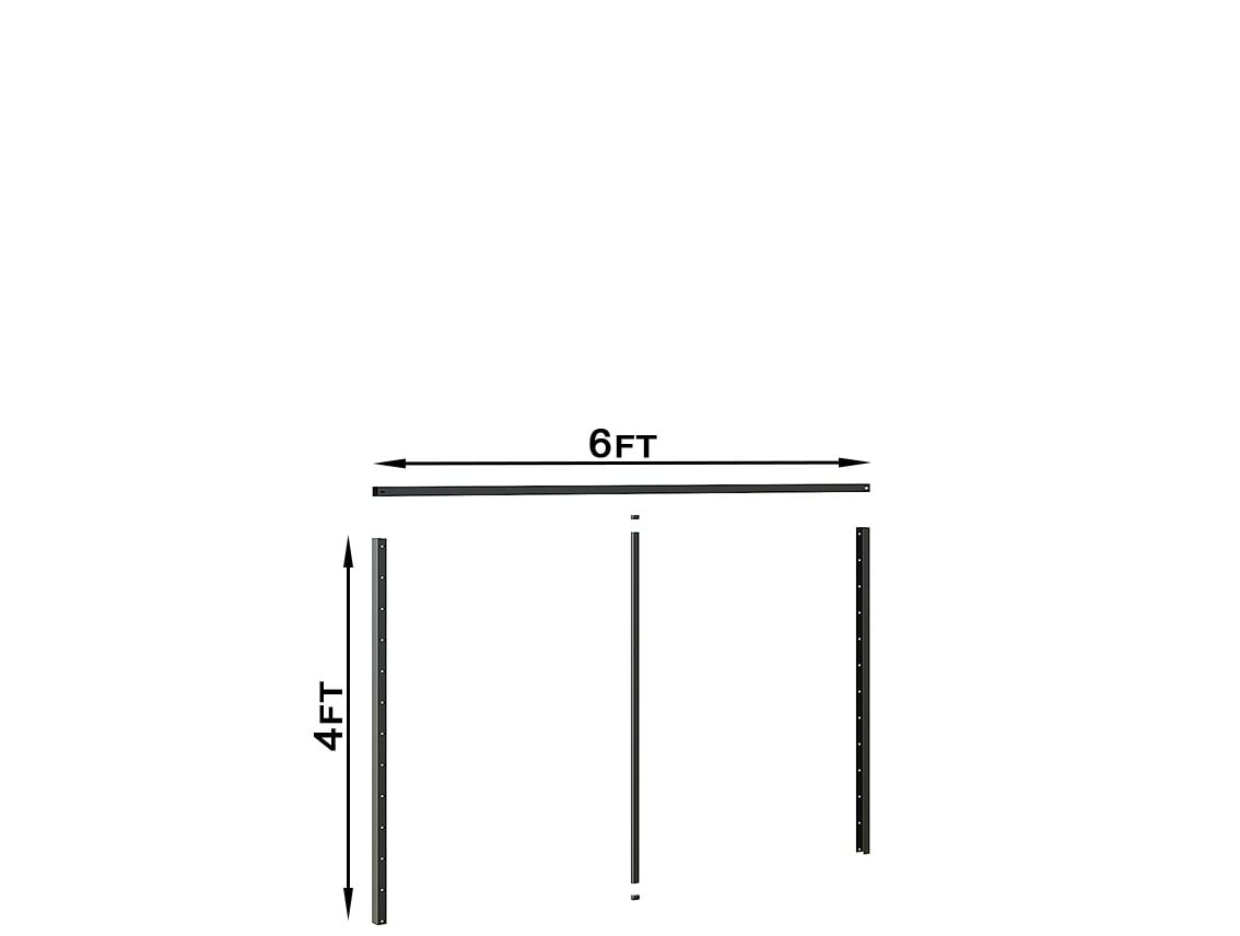 Louvered Fence Frames Black
