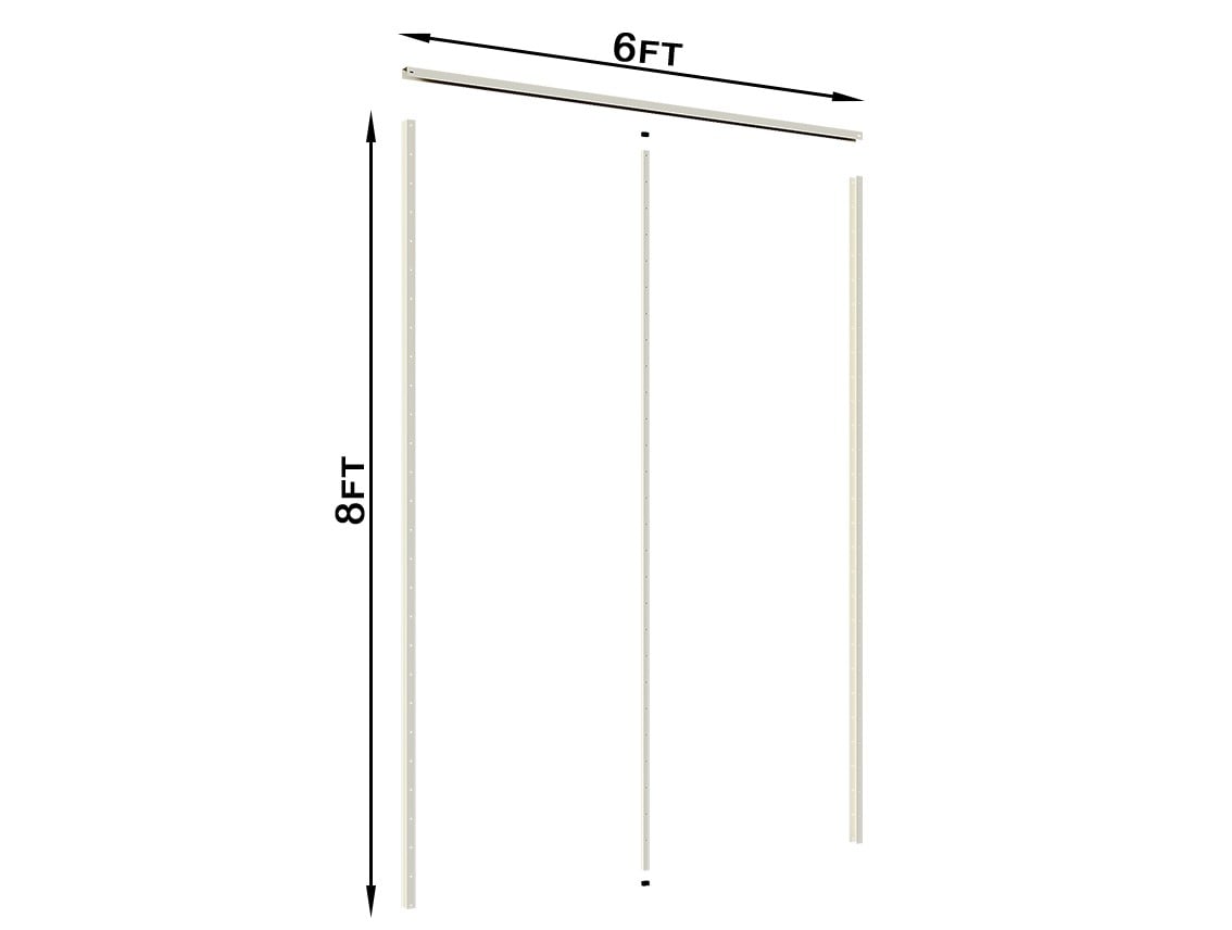 Louvered Fence Frames White