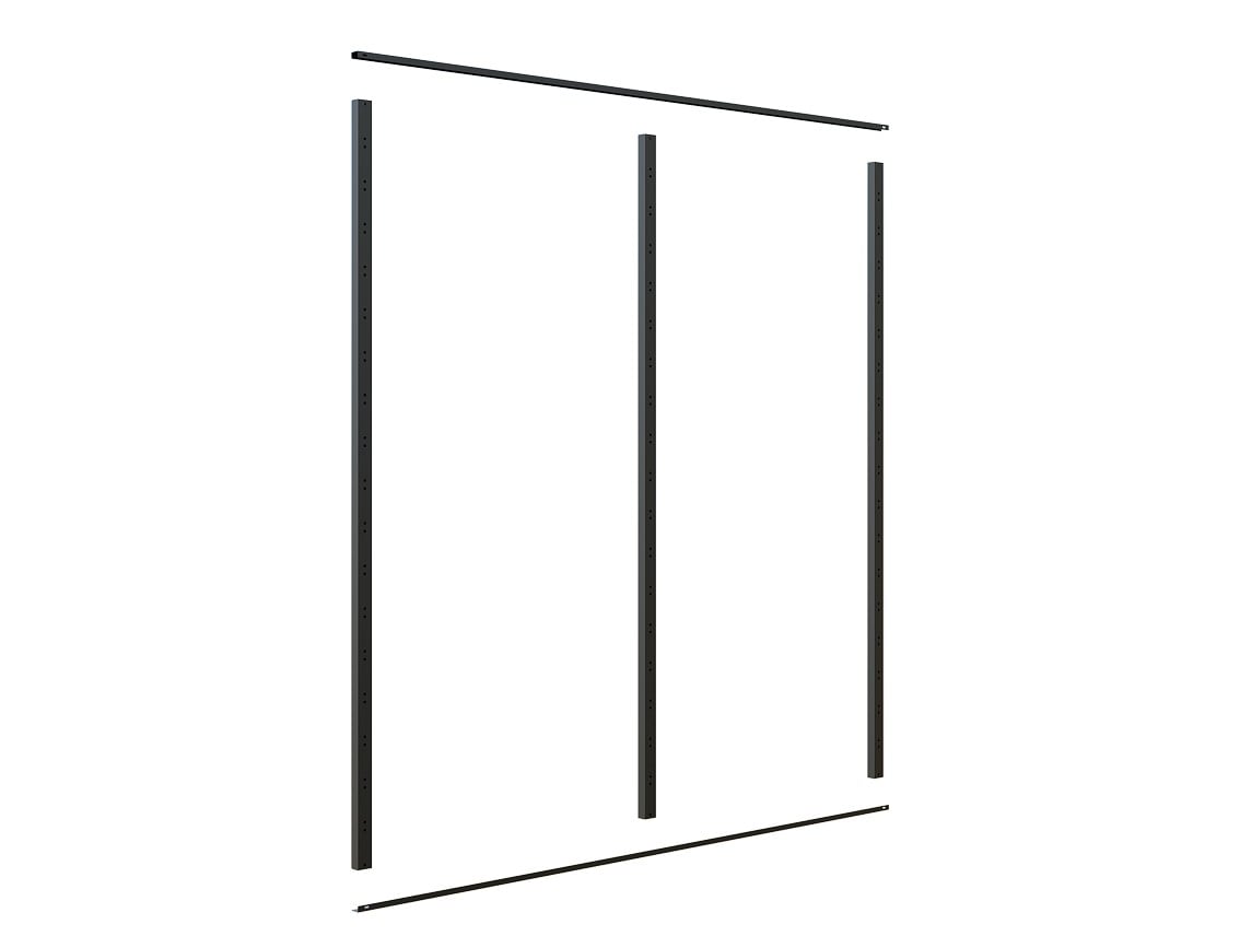 Horizontal Picket Frames Black