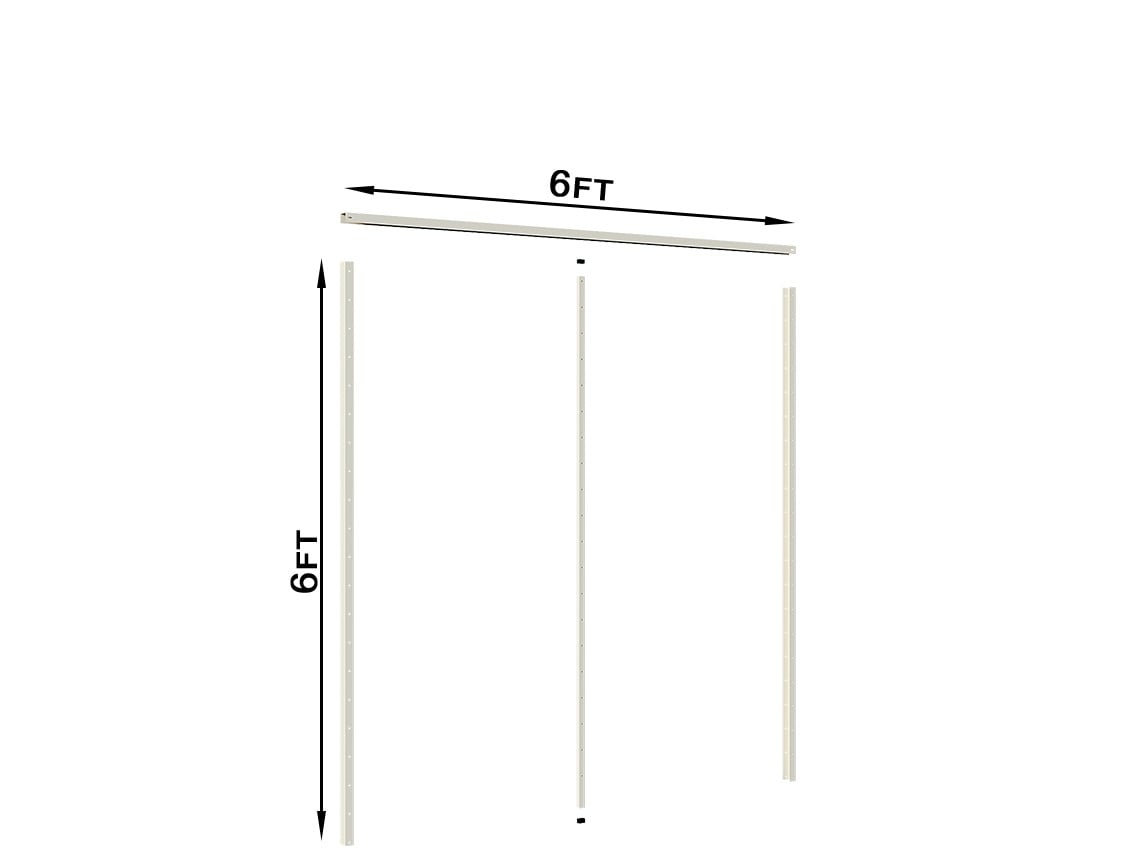 Louvered Fence Frames White