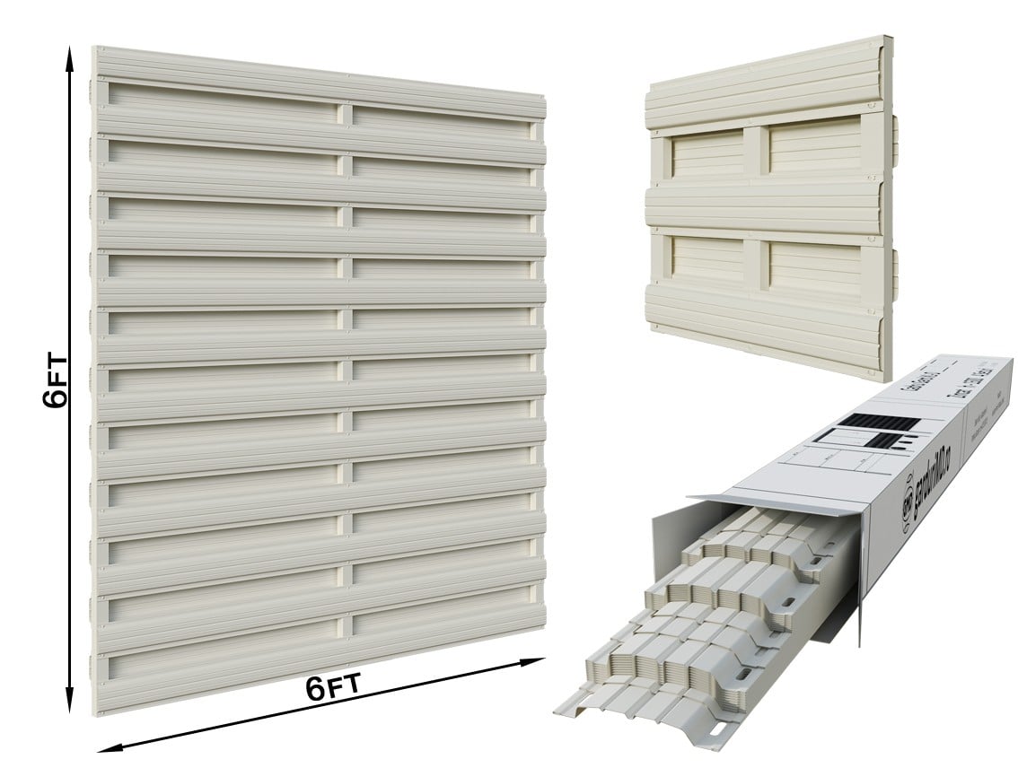 Horizontal Picket Fence White - Horizontal Picket Fence